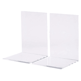 Maul Acrylic Bookends 100x100x130mm Clear 2 Pack 3513505