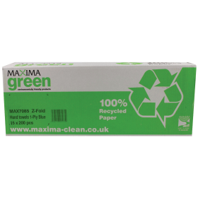 Maxima Blue 1 Ply Z Fold Hand Towel 250 Sheets 12 Pack 150463 F