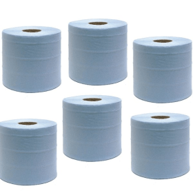 Maxima Centrefeed Hand Wiper 150m 2 Ply Blue 6 Pack 131305 F