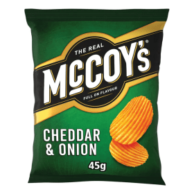 McCoys Cheddar and Onion Crisps 45g 36 Pack KP13859 F