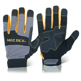 Mec DexWork Passion Impact Mechanics Gloves Black Grey XXL 509744 F