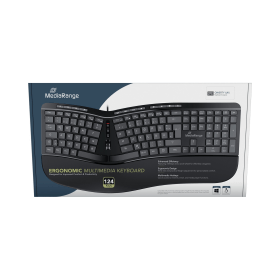 MediaRange Ergonomic Multimedia Keyboard Wired Black 885107 F