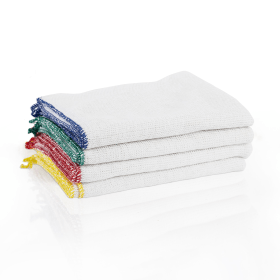 Medium Dishcloth 400mm x 250mm Red Trim 10 Pack 893282 F