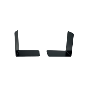 Metal Medium Heavy Duty Bookends 140mm x 140mm Black 2 Pack 365566 F