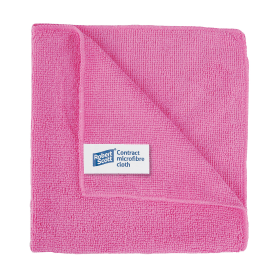 Microfibre Cloth 400mm x 400mm Pink 10 Pack 893283 F