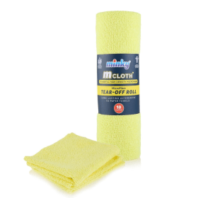 Minky All Purpose Microfibre Roll Tear Off Yellow 10 Pack