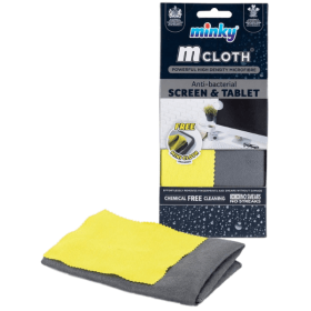 Minky M Anti Bacterial Screen Tablet Cloths Black and Yellow