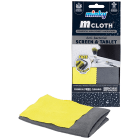 Minky M Anti Bacterial Screen Tablet Cloths Black and Yellow TT78706100
