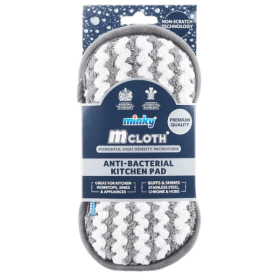 Minky M Cloth Antibacterial Kitchen Pad Grey and White