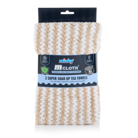 Minky M Cloth Super Soak Up Tea Towels Beige 2 Pack