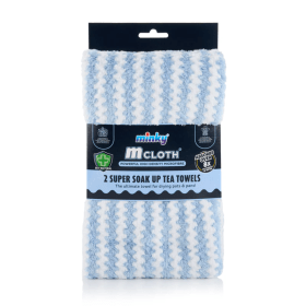 Minky M Cloth Super Soak Up Tea Towels Blue 2 Pack