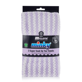 Minky M Cloth Super Soak Up Tea Towels Lilac 2 Pack TE78300117
