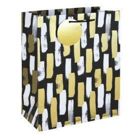 Mono Paint Strokes Gift Bag Large Black 6 Pack EU13831 F