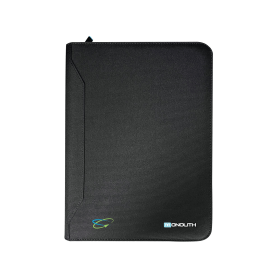 Monolith Blueline Zipped w Ring Binder Conference Folder A4 Black 788033 F