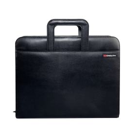 Monolith Drop Handle Leather Look Ring Binder Black 151526 F