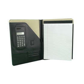Monolith Executive Leather Conference Folder With A4 Pad A4 Black 177209 F