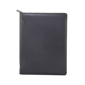 Monolith Leather Look Conference Folder with A4 Pad and Calculator Black 103259 F