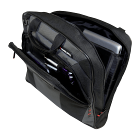 Monolith Nylon Laptop Messenger Bag Black and Grey 107772 F