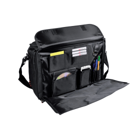 Monolith Polycanvas Pilot Case with Organiser Compartment Black 369372 F