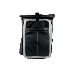 Monolith Rolltop 17.2 Inch Business Laptop Backpack Two Tone Black Grey 830490 F