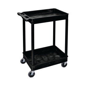 Multipurpose 2 70mm Deep Tray Trolley 150kg Capacity Black GI927L 785420 F