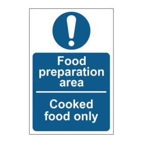 MyCafe Food Prep Area Cooked Food Self Adhesive Vinyl 100mm x 150mm MYC10671 F