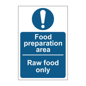 MyCafe Food Prep Area Raw Food Self Adhesive Vinyl 100mm x 150mm MYC10669 F