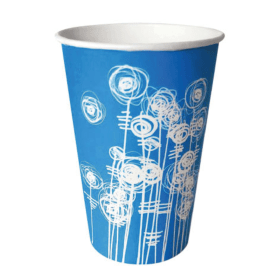 MyCafe Paper Cup 7oz Aqua Swirl 100 Pack MYC10284 F