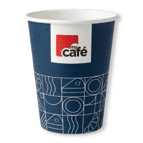 MyCafe Single Wall Hot Cup 250ml Blue 50 Pack 478716 F