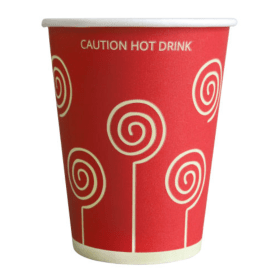 MyCafe Vending Cups Red Swirl 9oz 1000 Pack MYC10296 F