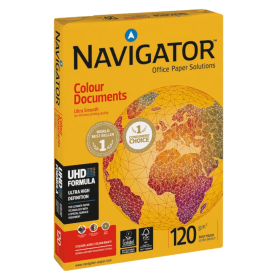 Navigator Colour Documents NAVA4120 A4 White Copy Paper 120gsm 250 Sheets PPR53024 F