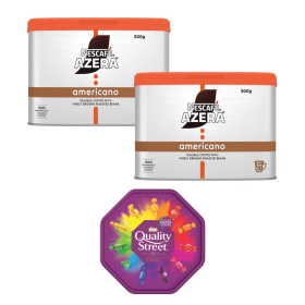 Nescafe Azera Americano 500g 2 Pack FREE Tub of Quality Street