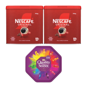 Nescafe Original Coffee Granules 750g 2 Pack FREE Tub of Quality Street