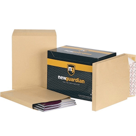 New Guardian Envelope 25mm Gusset P Seal 130gsm 381mm x 254mm Manilla 100 Pack 106599 F