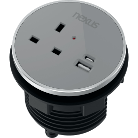 Nexus In Desk Power Module Grey 831766 F