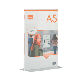 Nobo A5 Counter Top Acrylic Freestanding Poster Frame Clear 761694 F