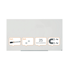 Nobo Impression Pro Glass Magnetic Whiteboard 1900mm x 1000mm White 476354 F