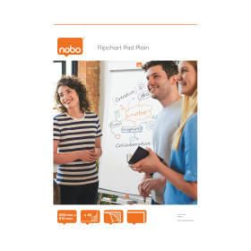 Nobo Plain Flipchart Pad 40 Sheets A1 5 Pack 34631165 105897 F