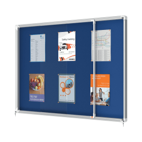Nobo Premium Plus Felt Lockable Notice Board 8 x A4 606646 F