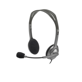 OEM Logitech H111 Wired On Ear Headset Office Call Center Grey 506646 F