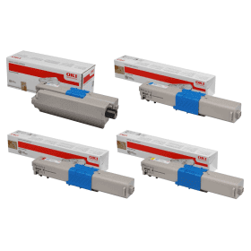 OKI 4497353 Multipack Full Set of 4 Toner Cartridges Original