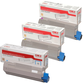 OKI 4649040 Multipack Colour Set of 3 Toner Cartridges Original