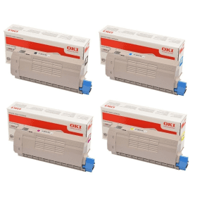 OKI 4649040 Multipack Full Set of 4 Toner Cartridges Original