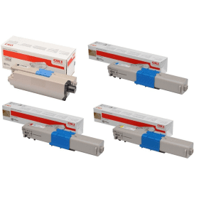 OKI 4650870 High Capacity Multipack Full Set of 4 Toner Cartridges Original