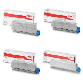 OKI 4660650 Multipack Full Set of 4 Toner Cartridges Original
