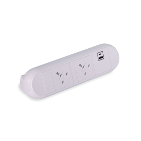 On Desk Power Module 2xUK Socket 1xUSB A C PD QC Charger White 918102 F