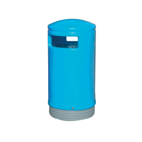 Outdoor Hooded Top Bin 75 Litre Blue 372465 F