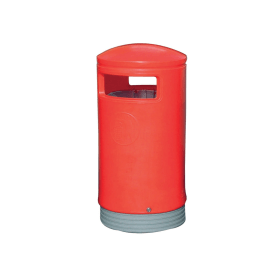 Outdoor Hooded Top Bin 75 Litre Red 372464 F