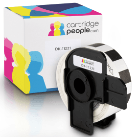Own Brand Brother DK 11221 P Touch Black on White Square Label Roll 23mm x 23mm 1000 Labels Cartridge People 26695 CP