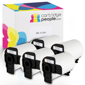 Own Brand Brother DK 11241 P Touch White Shipping Label Roll 102mm x 152mm 5 x 200 Labels Cartridge People 45643 CP